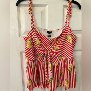 Miss Me Floral Striped Floral Tank Top